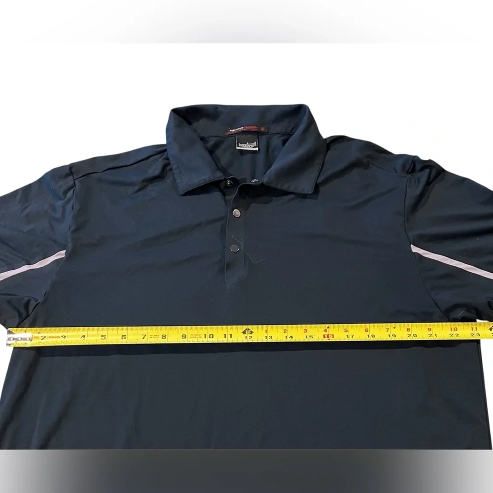 Nike Drip-Fit‎ Mens Tiger Woods Collection Polo Size Large Snap Buttons Black - Picture 4 of 7
